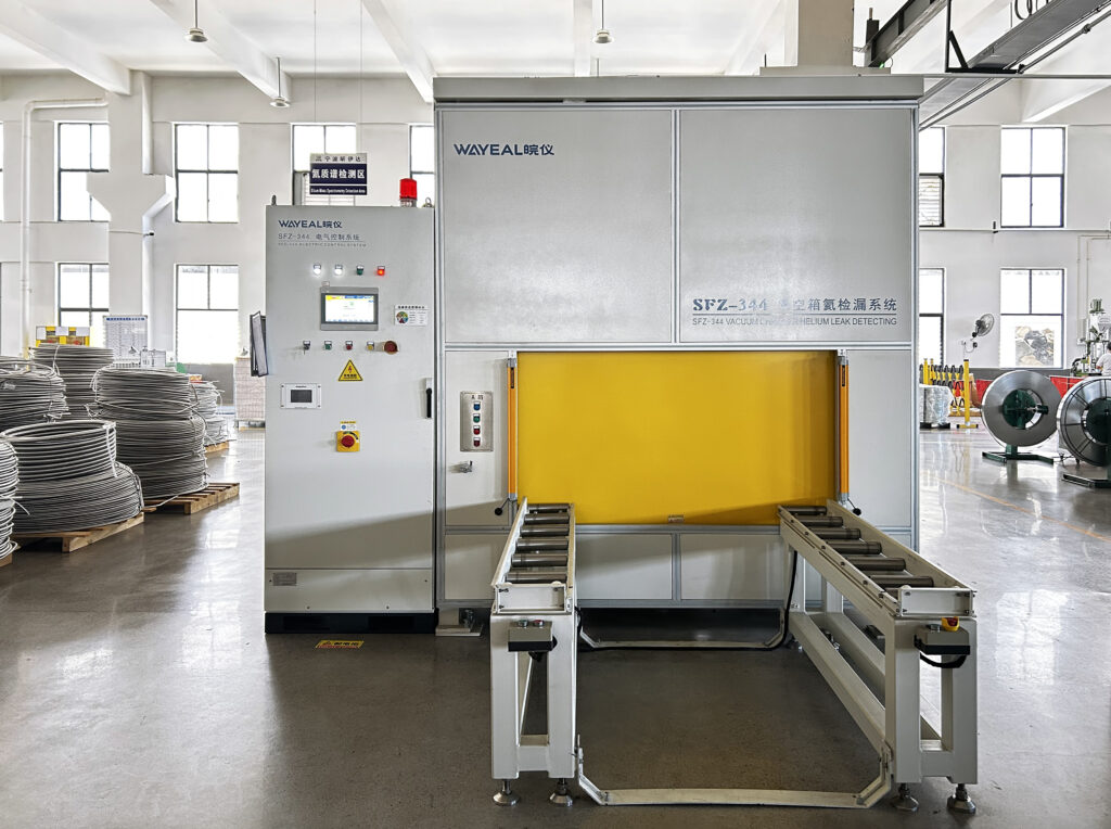 Factory helium-leak-detection-system